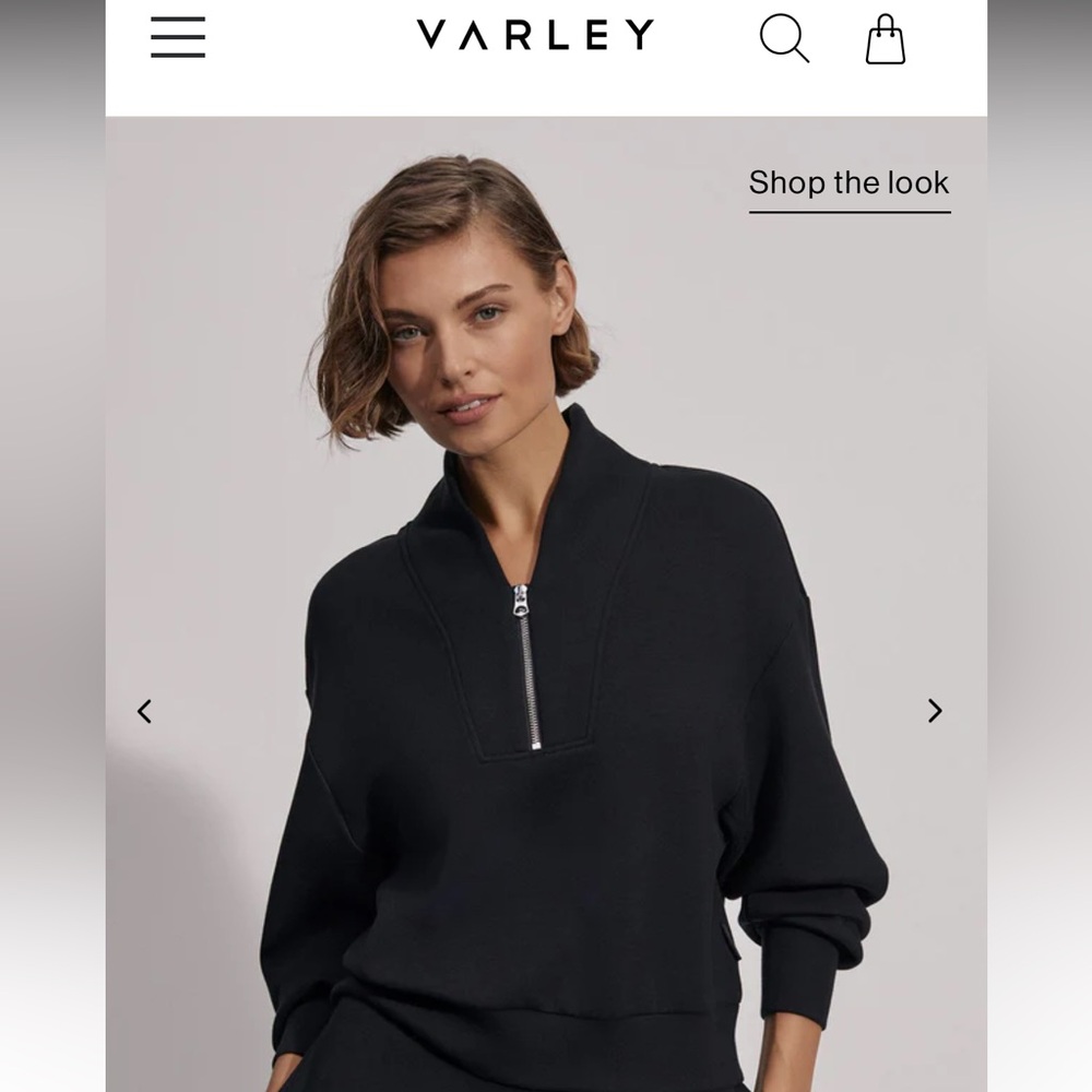 Varley double soft quarter zip XL